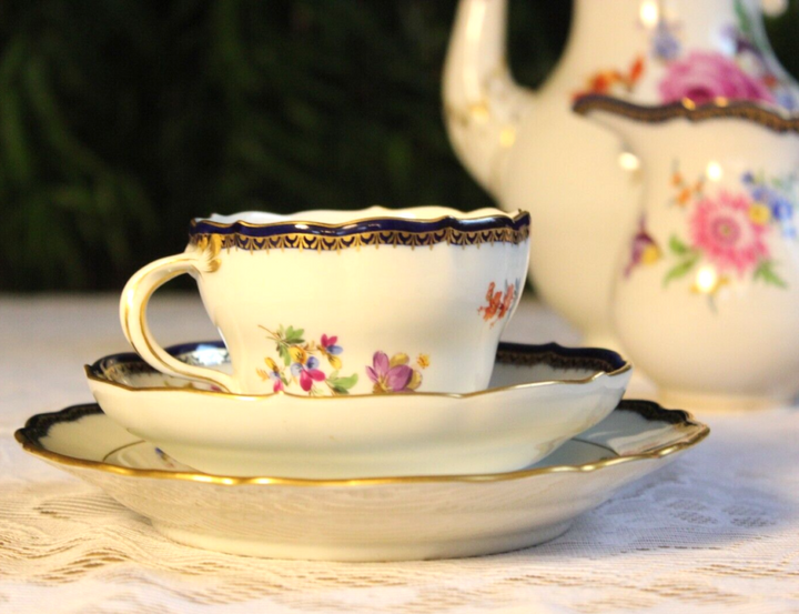 マイセン コーヒーサービス 4人用 Aカンテ フラワーブーケ 一級品