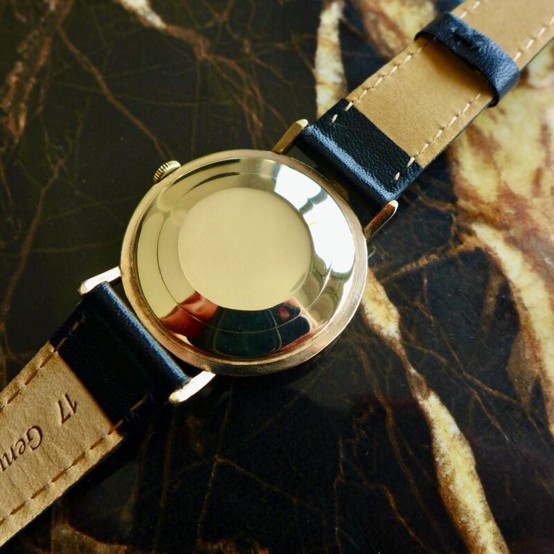 A STUNNING VINTAGE 1968 GENTS ROLEX PRECISION "COIN EDGE" IN 9k SOLID GOLD