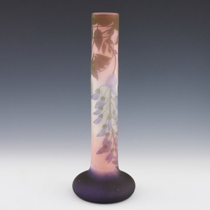 エミールガレ　藤の花の花瓶　スターガレ時代の作品（アールヌーボー）