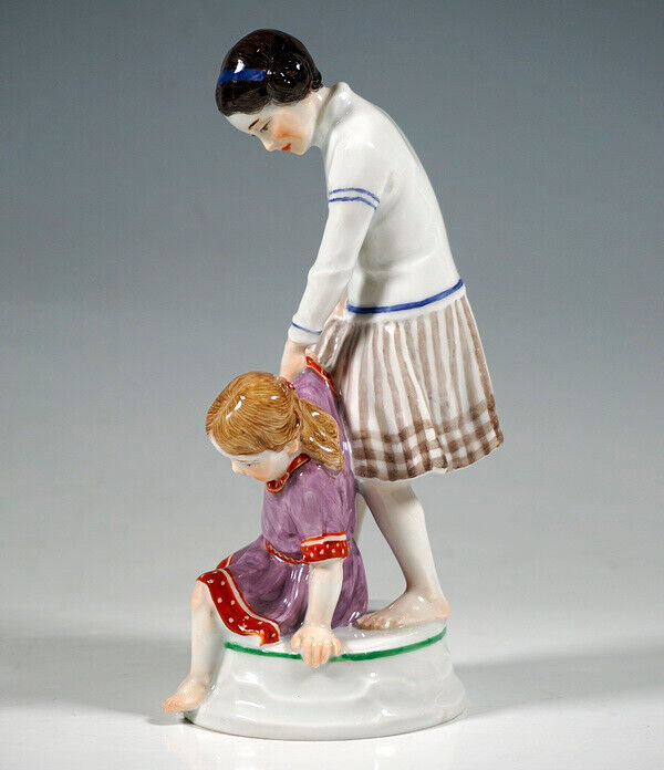 マイセン人形　フィギュリン　2人の子供　1912年頃　希少