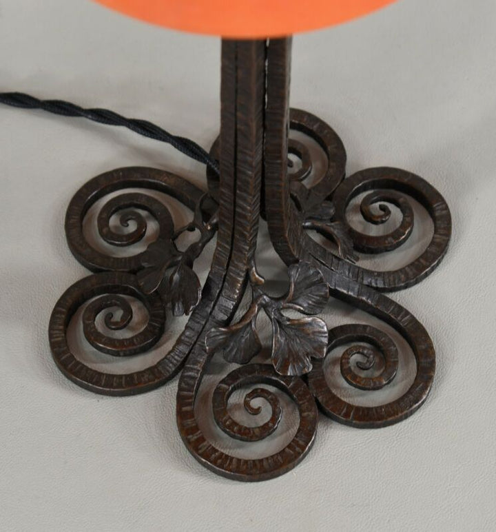 エドガー・ブラント＆ドーム兄弟　フランス製アールデコランプ　1925年　1930年　錬鉄製