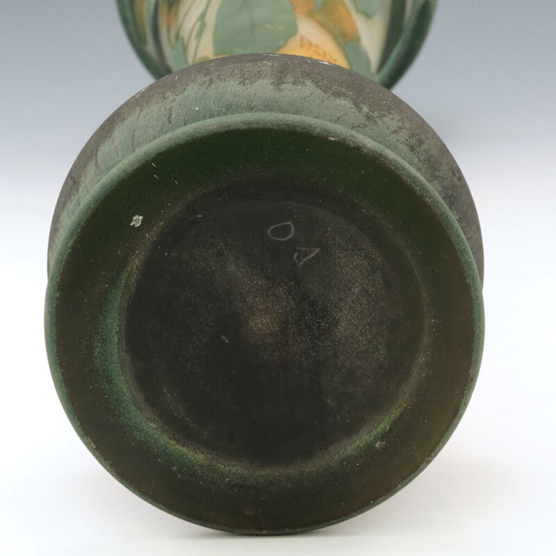 Tall Daum Quinces Cameo Vase c1910