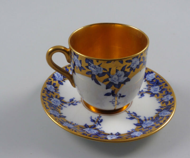 コールポート イギリス製 カップ＆ソーサー ホワイトローズゴールド 1900年頃