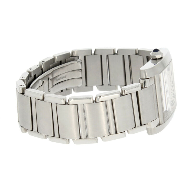 Cartier Tank Francaise Midi Size Quartz Stainless Steel Watch 2465