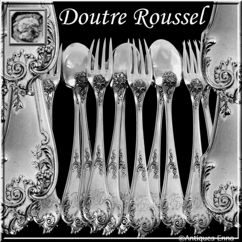 ルーセル フランス製スターリングシルバー ディナー食器セット 12本