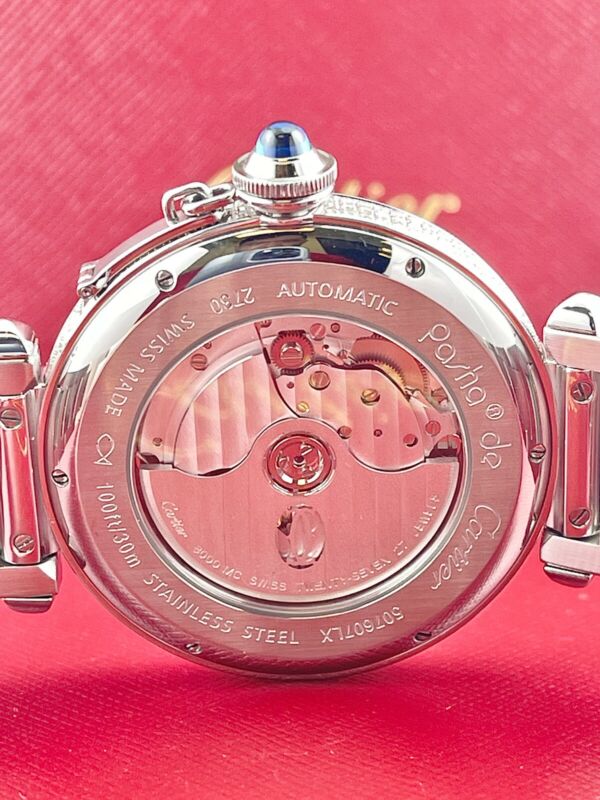 Cartier Pasha 42mm Beige Dial Custom Iced Out 8ct Genuine Diamonds Ref 2730