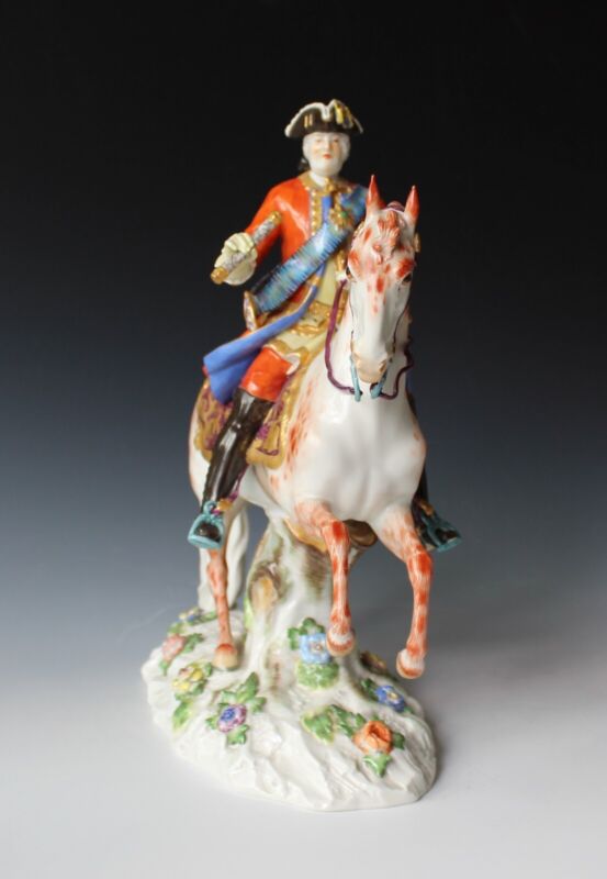 マイセン人形　フィギュリン　馬に乗ったアウグスト３世　1796年頃