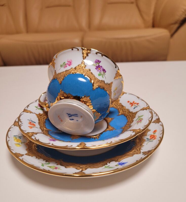 マイセン　Bフォーム　カップ＆ソーサー＆プレート