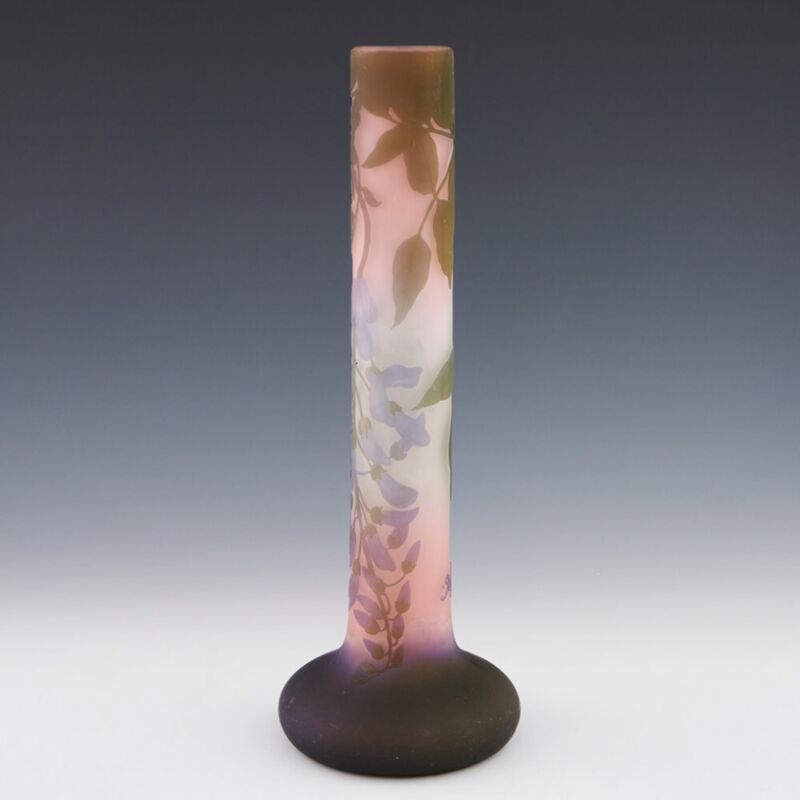 エミールガレ　藤の花の花瓶　スターガレ時代の作品（アールヌーボー）