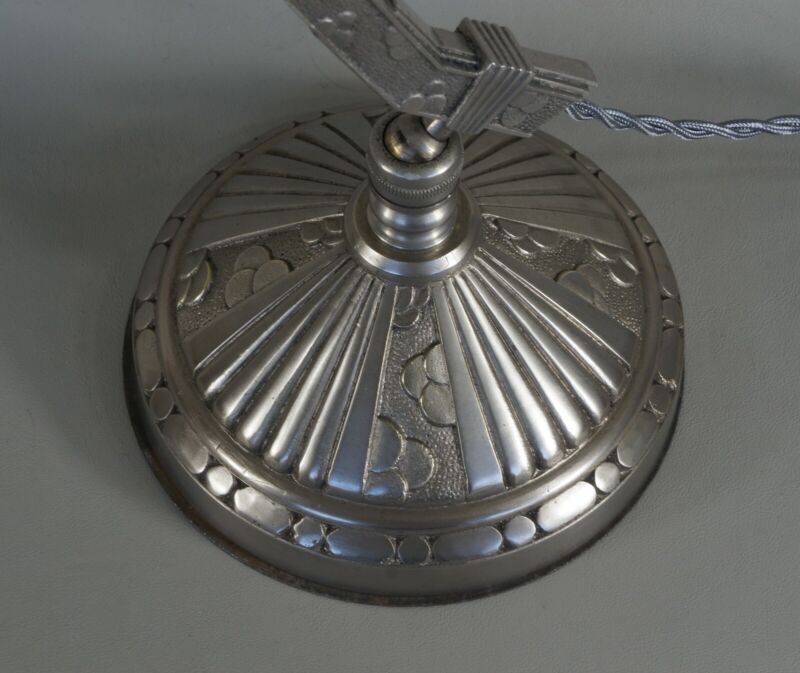 モニックス　フランス製アールデコランプ　1930年　ニッケルメッキ銅　ピアノランプ