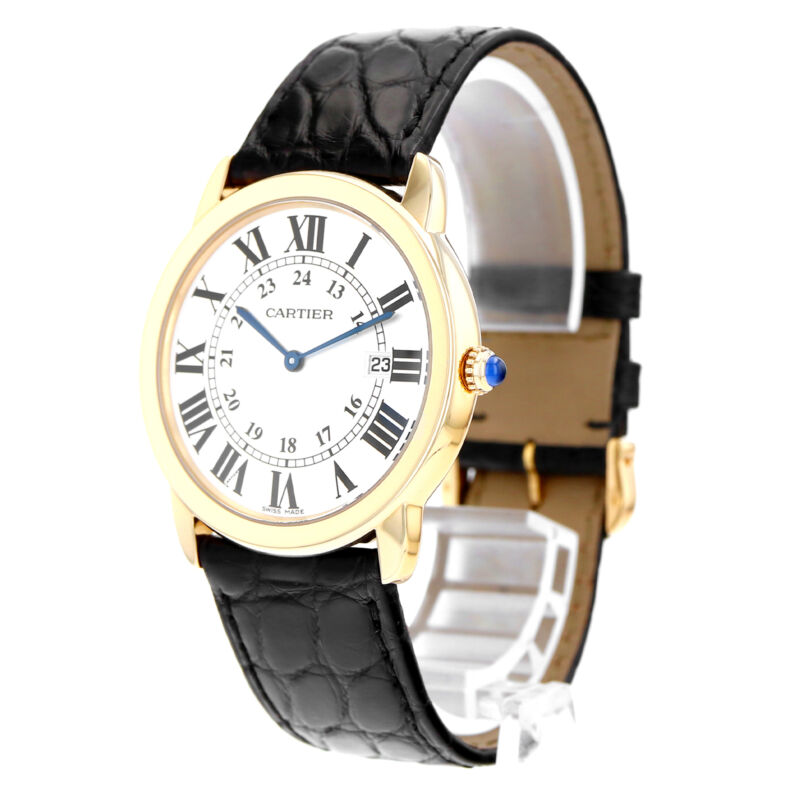カルティエ ロンド ソロ ドゥ カルティ イエローゴールド クォーツウォッチ W6700455 日付表示機能