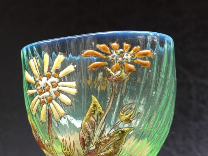エミールガレの初期作品　ガーベラの花のミニチュアクープ花瓶