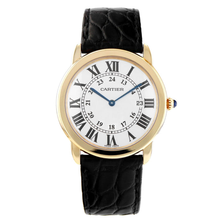 カルティエ ロンド ソロ ドゥ カルティ イエローゴールド クォーツウォッチ W6700455 日付表示機能