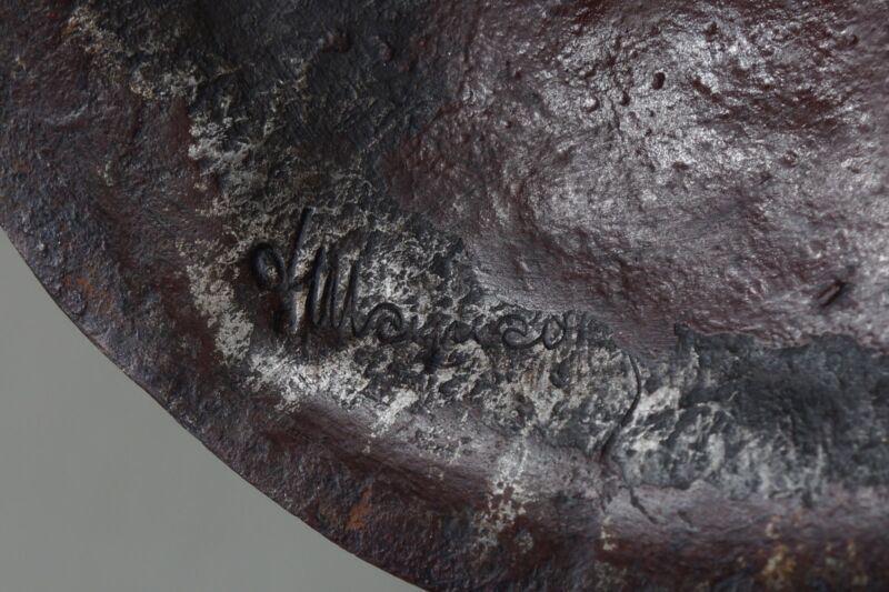 ドーム兄弟＆メネディー　フランス製アールデコランプ　1925年　1930年　錬鉄製のサイン