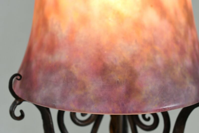 ドーム＆ロブジュ（ロブジェ）　フランス製アールデコランプ　錬鉄製　1930年のサイン