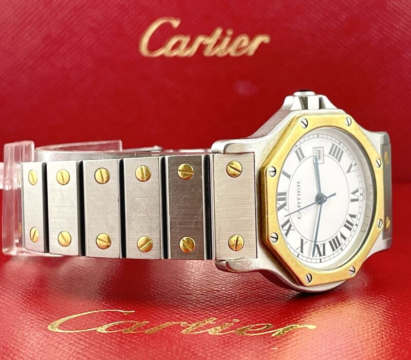 Cartier Santos Octagon 30mm Ladies 18k Yellow Gold & Steel Automatic Watch187902
