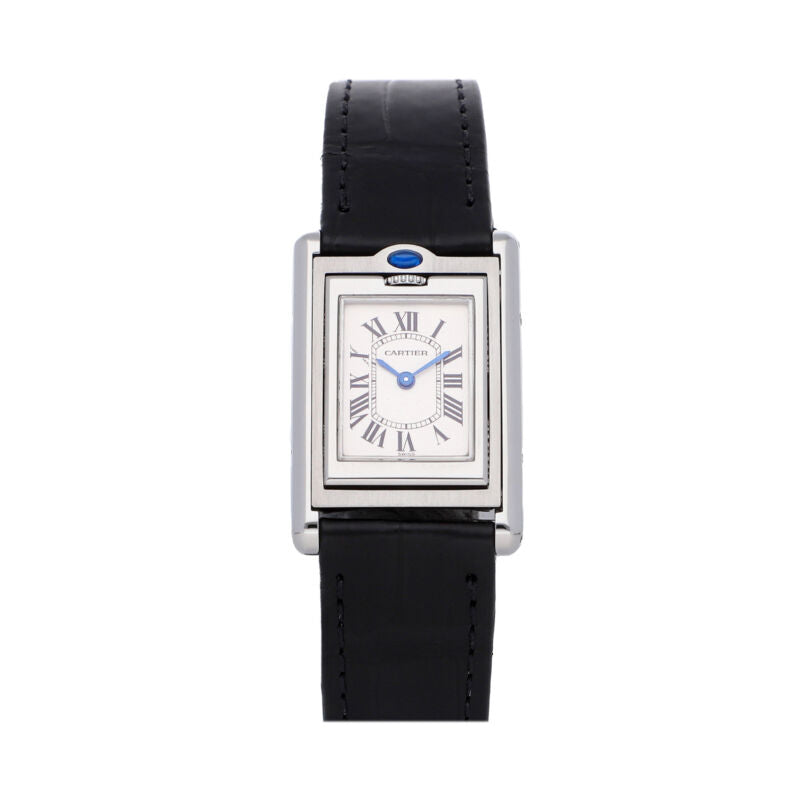 Cartier Tank Basculante Small Quartz Steel Ladies Strap Watch W1011158