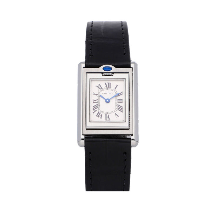 Cartier Tank Basculante Small Quartz Steel Ladies Strap Watch W1011158