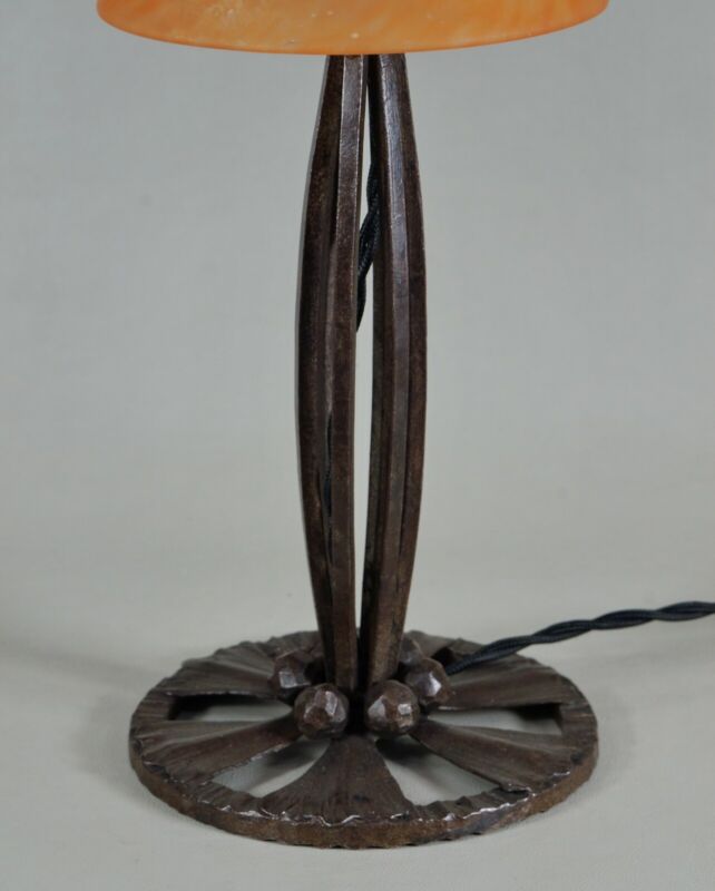 ドーム兄弟　フランス製アールデコランプ　1925年　1930年　錬鉄製