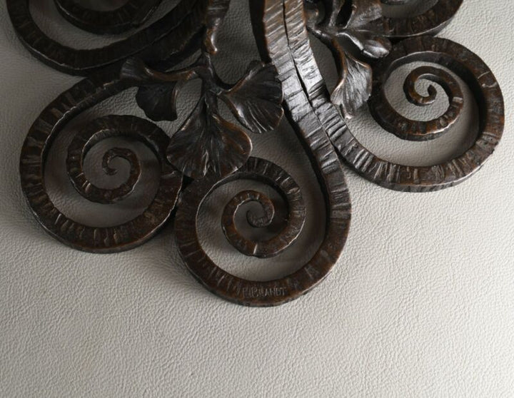 エドガー・ブラント＆ドーム兄弟　フランス製アールデコランプ　1925年　1930年　錬鉄製