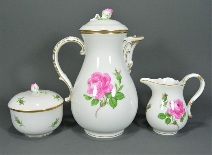 マイセン コーヒーサービス ピンクローズ コーヒーサービス カップポット フラット