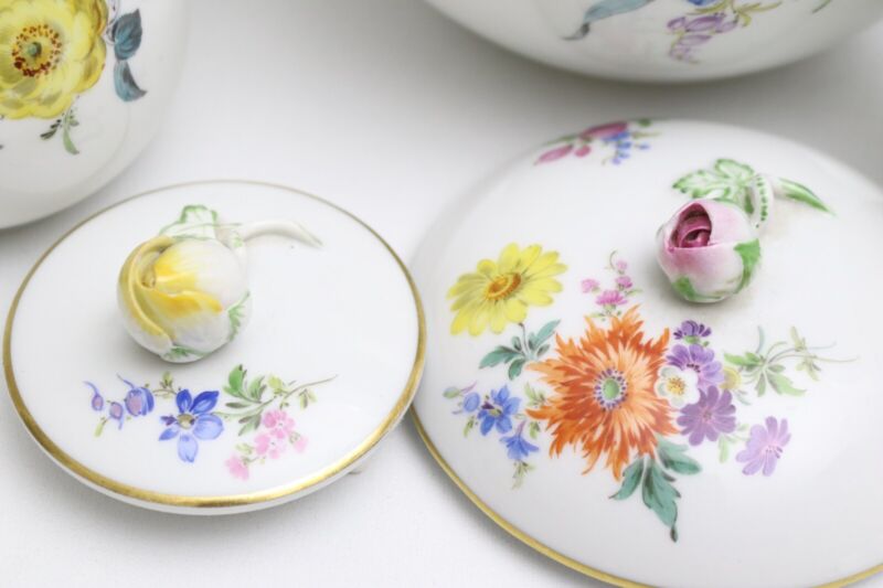 マイセン ティーサービス フラワーブーケ ゴールド