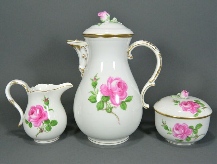 マイセン コーヒーサービス ピンクローズ コーヒーサービス カップポット フラット