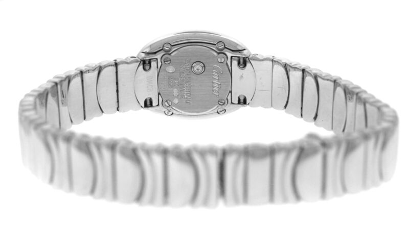 Cartier Baignoire Mini 2369 MOP Full 18K White Gold Ladies Quartz 18x24MM Watch