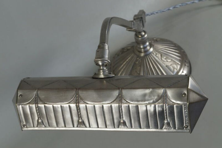 モニックス　フランス製アールデコランプ　1930年　ニッケルメッキ銅　ピアノランプ