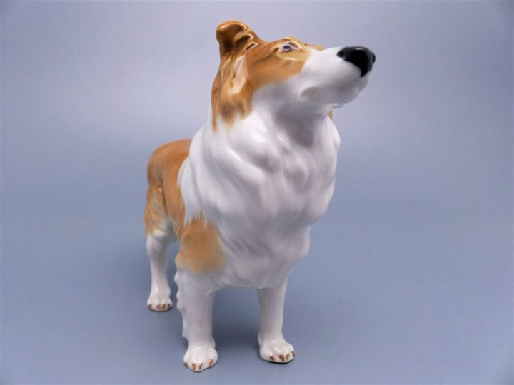 マイセン人形　可愛いコリー犬のフィギュリン
