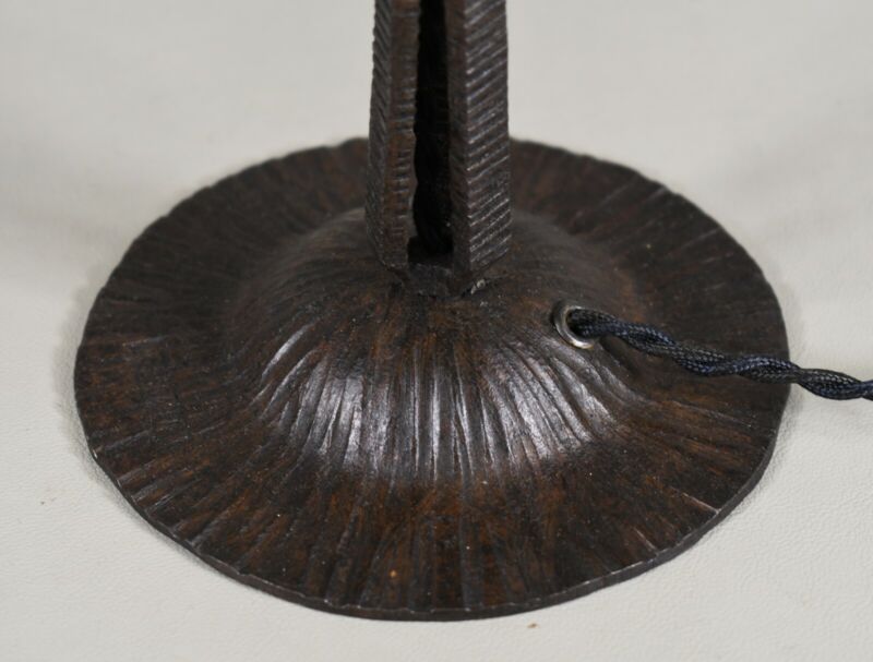 ドーム兄弟＆エスカフル　フランス製アールデコランプ　錬鉄製　1930年