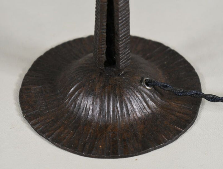 ドーム兄弟＆エスカフル　フランス製アールデコランプ　錬鉄製　1930年