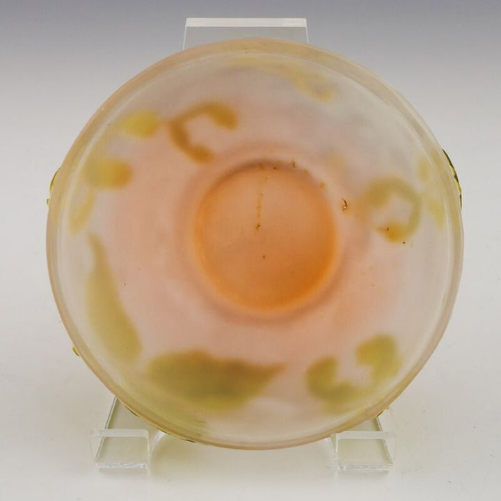 エミールガレ　アールヌーボー時代のニワウルシの小物入れ（ボンボニエール）花瓶　スターガレ時代