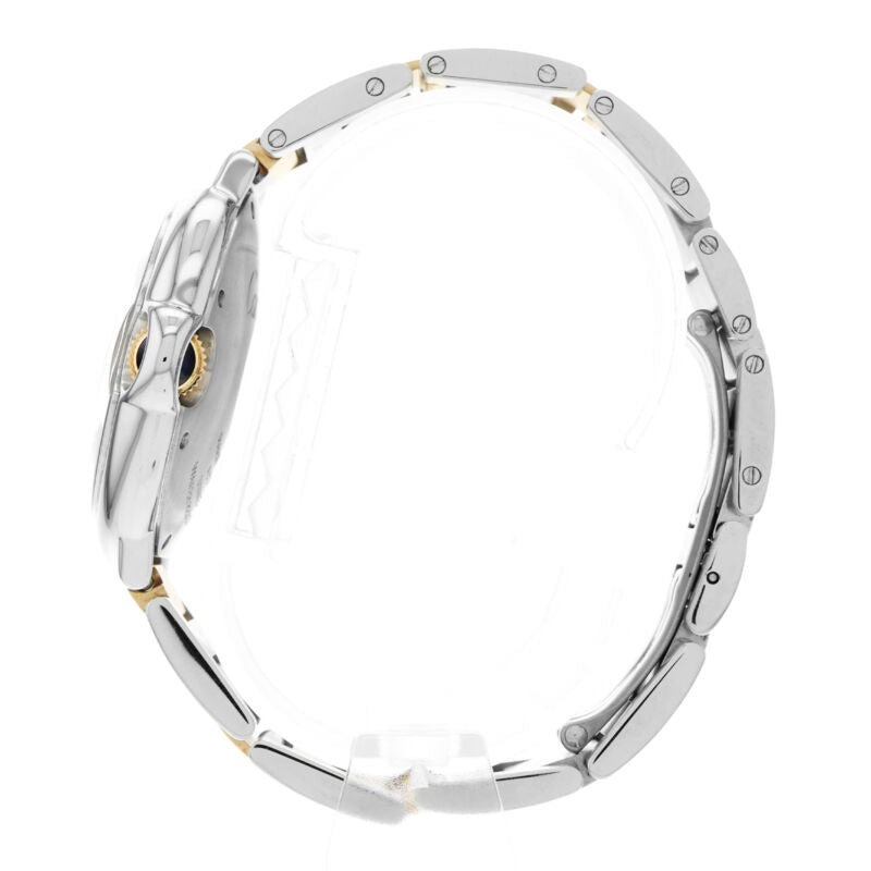 カルティエ バロンブルー スチール＆ローズゴールド 自動巻き腕時計 W6920033