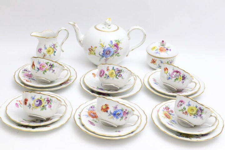 マイセン ティーサービス フラワーブーケ ゴールド