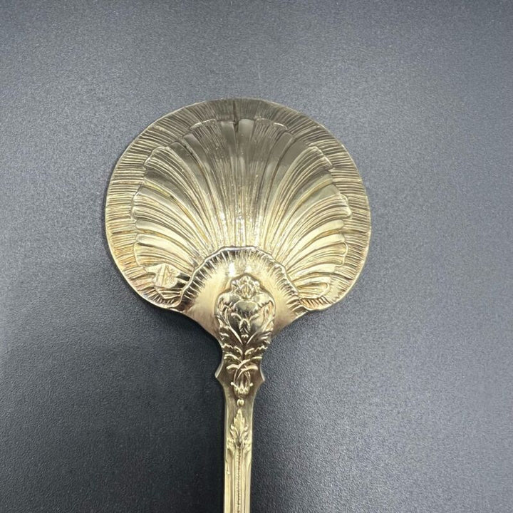 PUIFORCAT, RARE 6 Strawberry Spoons, Solid Silver & Vermeil-