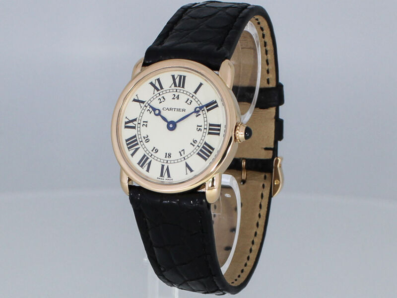 CARTIER RONDE LOUIS CARTIER 29mm WATCH BOX PAPERS 2011 Ref W6800151 2886 GOLD 18K
