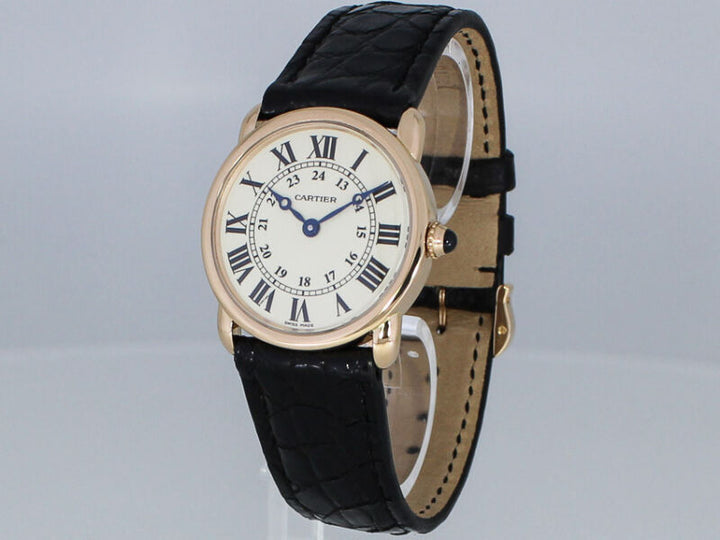 CARTIER RONDE LOUIS CARTIER 29mm WATCH BOX PAPERS 2011 Ref W6800151 2886 GOLD 18K