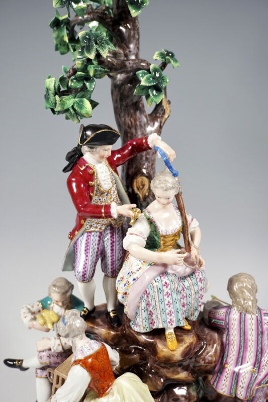 マイセン人形  フィギュリン　木の下の庭師たち　1850年頃