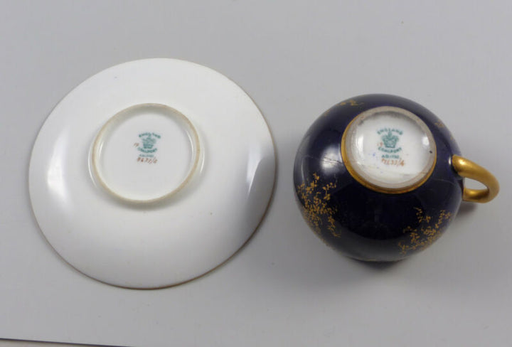 コールポート イギリス製カップ＆ソーサー コバルトブルー ゴールド