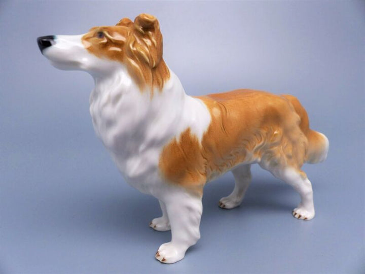 マイセン人形　可愛いコリー犬のフィギュリン