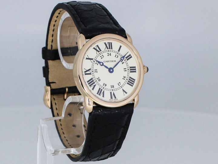 CARTIER RONDE LOUIS CARTIER 29mm WATCH BOX PAPERS 2011 Ref W6800151 2886 GOLD 18K