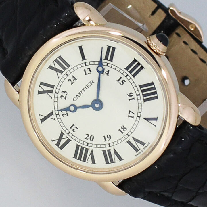 CARTIER RONDE LOUIS CARTIER 29mm WATCH BOX PAPERS 2011 Ref W6800151 2886 GOLD 18K