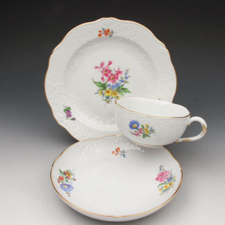 Wonderful tea service Meissen new rope flower3-