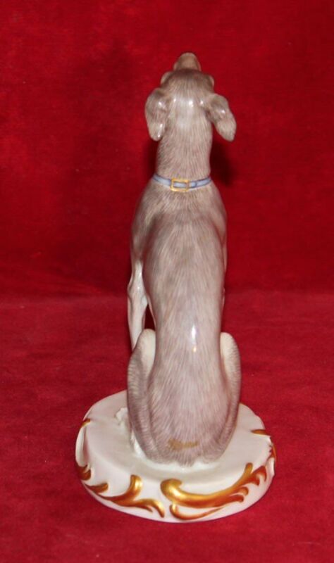 アンティーク マイセン人形 犬 グレイハウンドドッグ  19世紀
