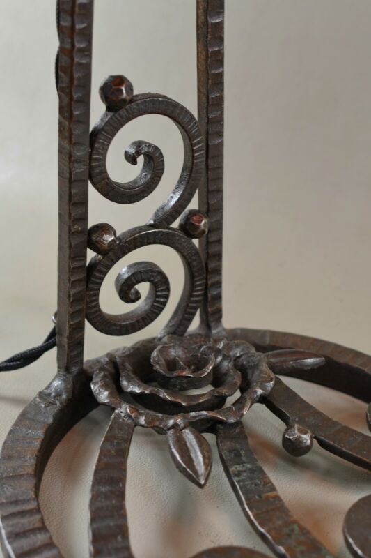 ドーム兄弟　希少なフランス製アールデコランプ　1930年　錬鉄製