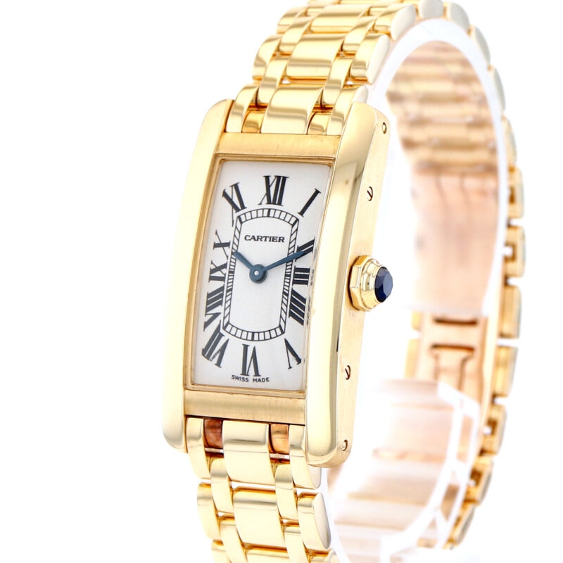 カルティエ タンク アメリカン イエローゴールド クオーツウォッチ W26015K2