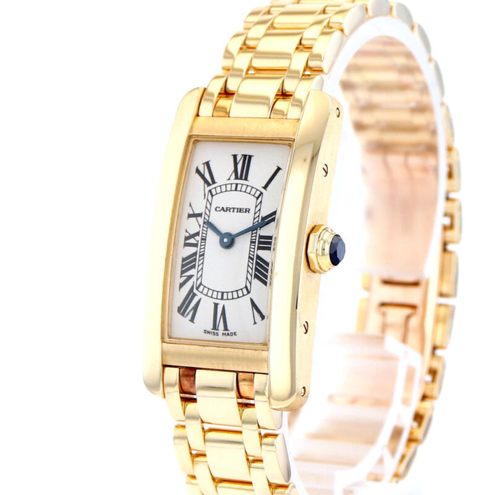 カルティエ タンク アメリカン イエローゴールド クオーツウォッチ W26015K2