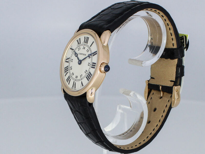 CARTIER RONDE LOUIS CARTIER 29mm WATCH BOX PAPERS 2011 Ref W6800151 2886 GOLD 18K