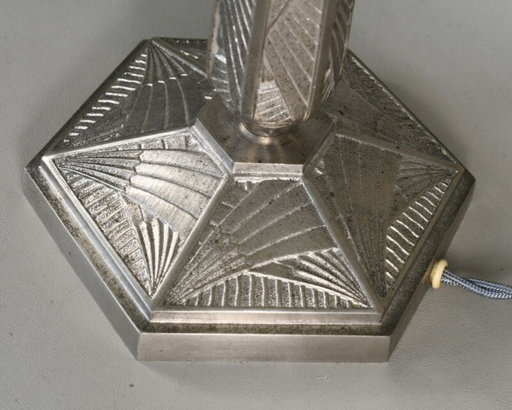 エティエ・ヴァンソン　非常に優れたアールデコランプ　1930年　フランス製